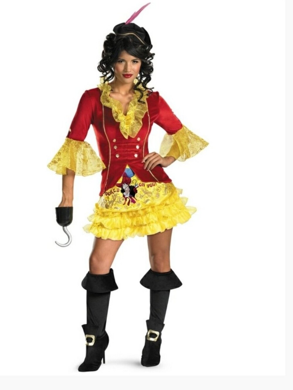 Womens Captain Hook Halloween Costume. Size 16W- 20W.
